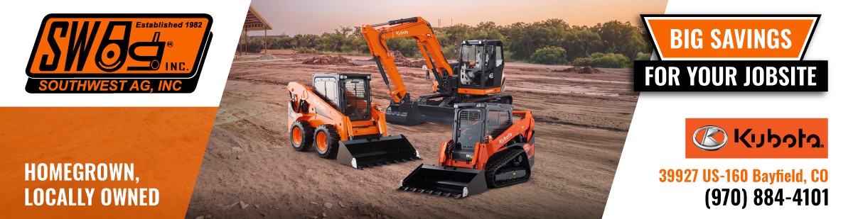 Southwest Ag, Bayfield CO. Big Savings for Your Jobsite. September offers on Kubota construction equipment.